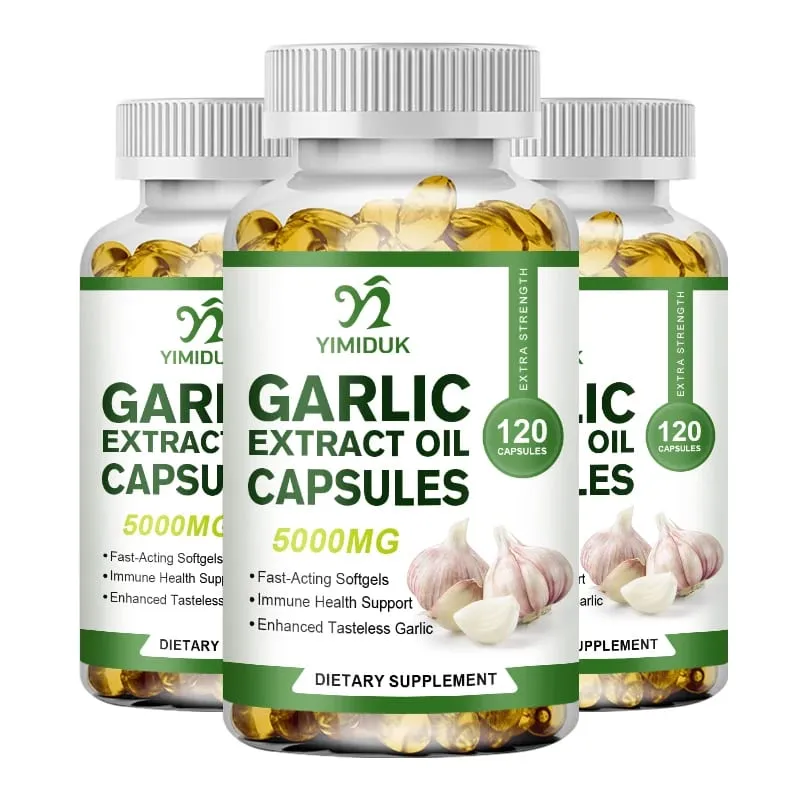 Organic Garlic Oil Extract Capsules Immunity Improves Cardiovascular Function Support Increase Glutathione Level Cellular Detox — image 10