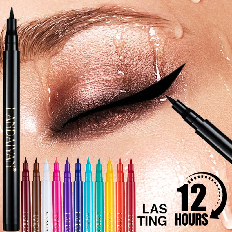 Quick-dry Matte White Eyeliner Pencil Makeup Long Lasting Smooth Liquid Eye Liner Waterproof Anti-Smudge Eyeliner Pen Cosmetics