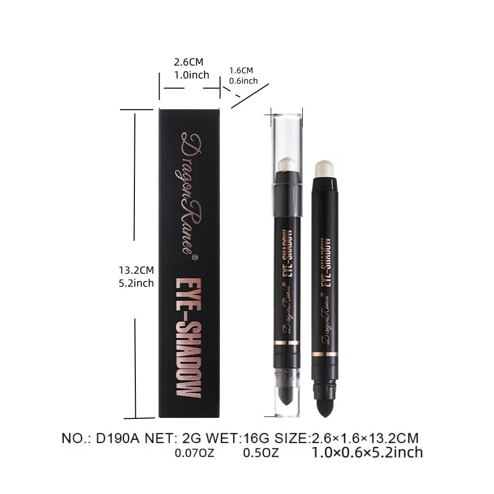 Double Head Pearlescent Eyeshadow Pencil Waterproof Glitter Metallic Blue Green Eye Shadow Makeup Pigment White Eyes Highlighter — image 6