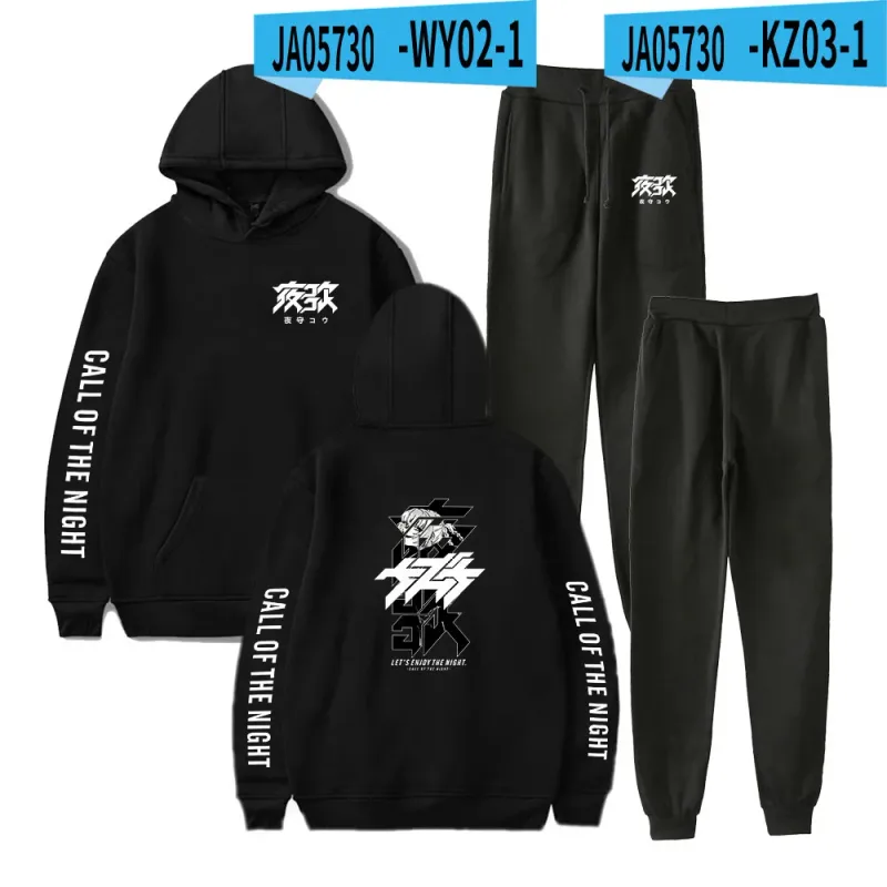 Harajuku Comfortable Call of the Night Print Sweatshirt Sweatpants Suit Hoodies+ Trousers Suit Boys/Girls 2 Piece Set Clothes — image 23