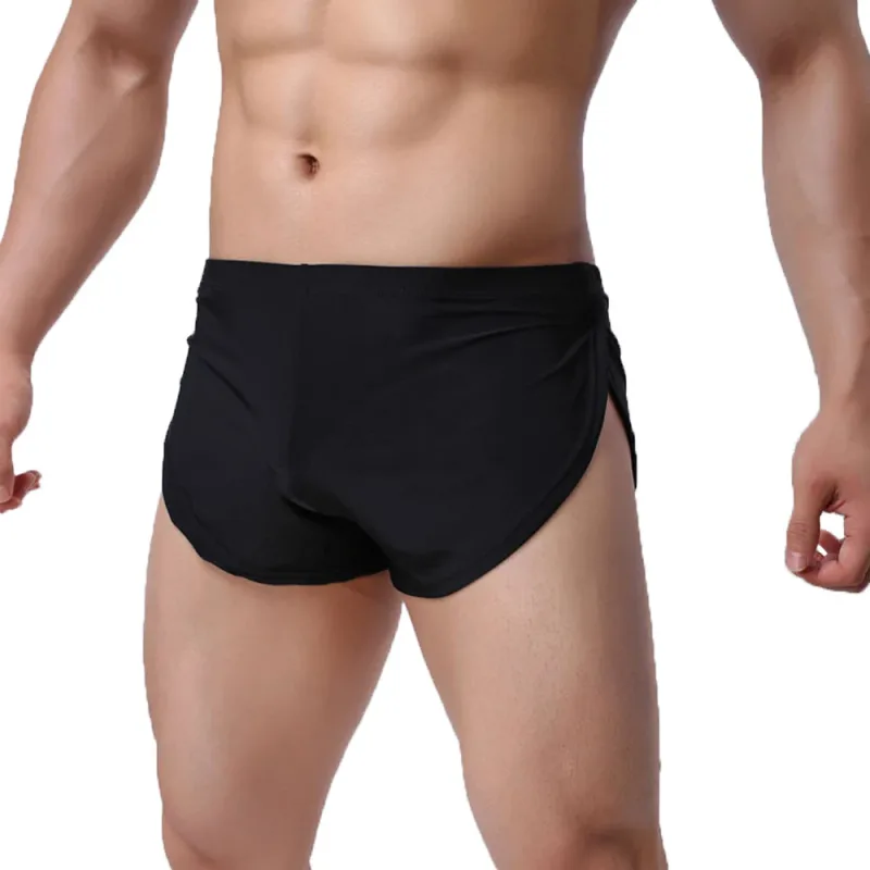 Männliche Höschen Unterwäsche Boxer Atmungsaktive Männer Boxer Pyjamas Side Split Unterhose Cueca Homem Shorts Nachtwäsche — image 3
