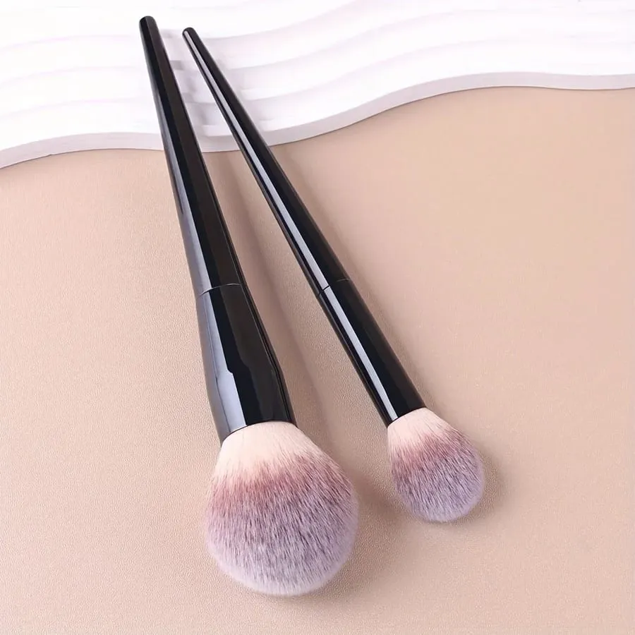2Pcs Professional Makeup Brush Set Soft Nylon Bristles Face Brushes for Foundation Blush Powder Contour Highlighter & Eyesh — image 2