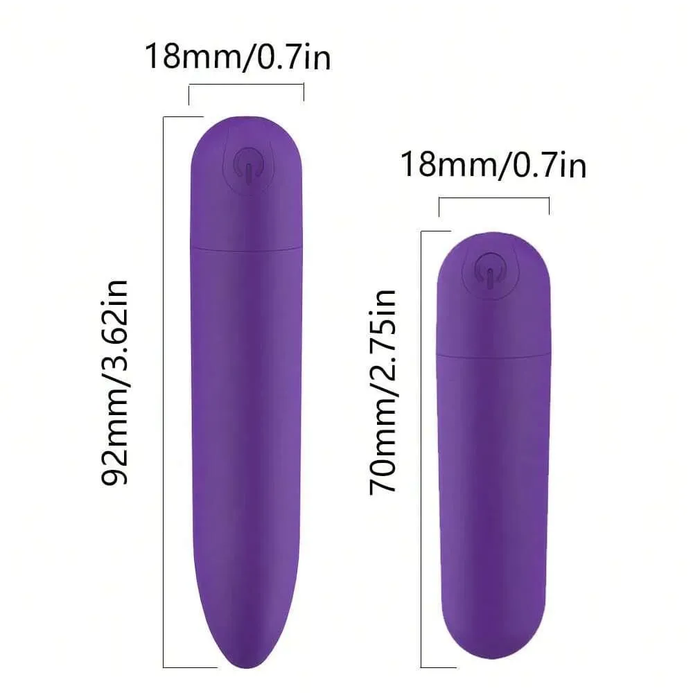 USB Rechargeable Bullet Vibrator - Waterproof Mini Powerful Vibrator 10 Modes Clit G-Spot Stimulator Sex Toy for Women — image 3