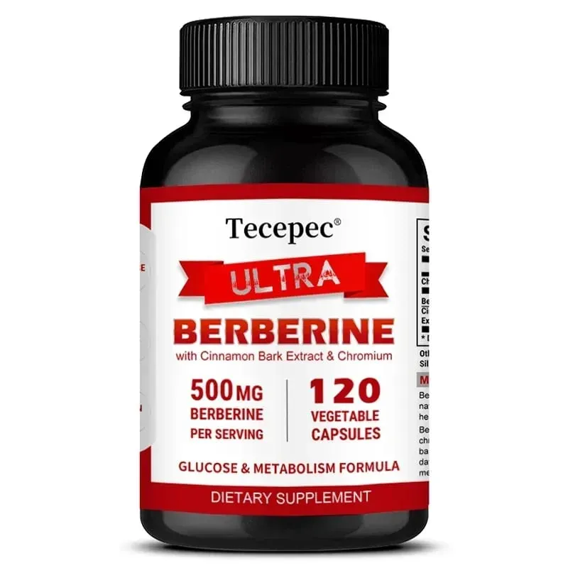 Berberine HCl 500mg Capsules with Ceylon Cinnamon Support Metabolism Cholesterol Cardiovascular GI & Daily Immune Wellness