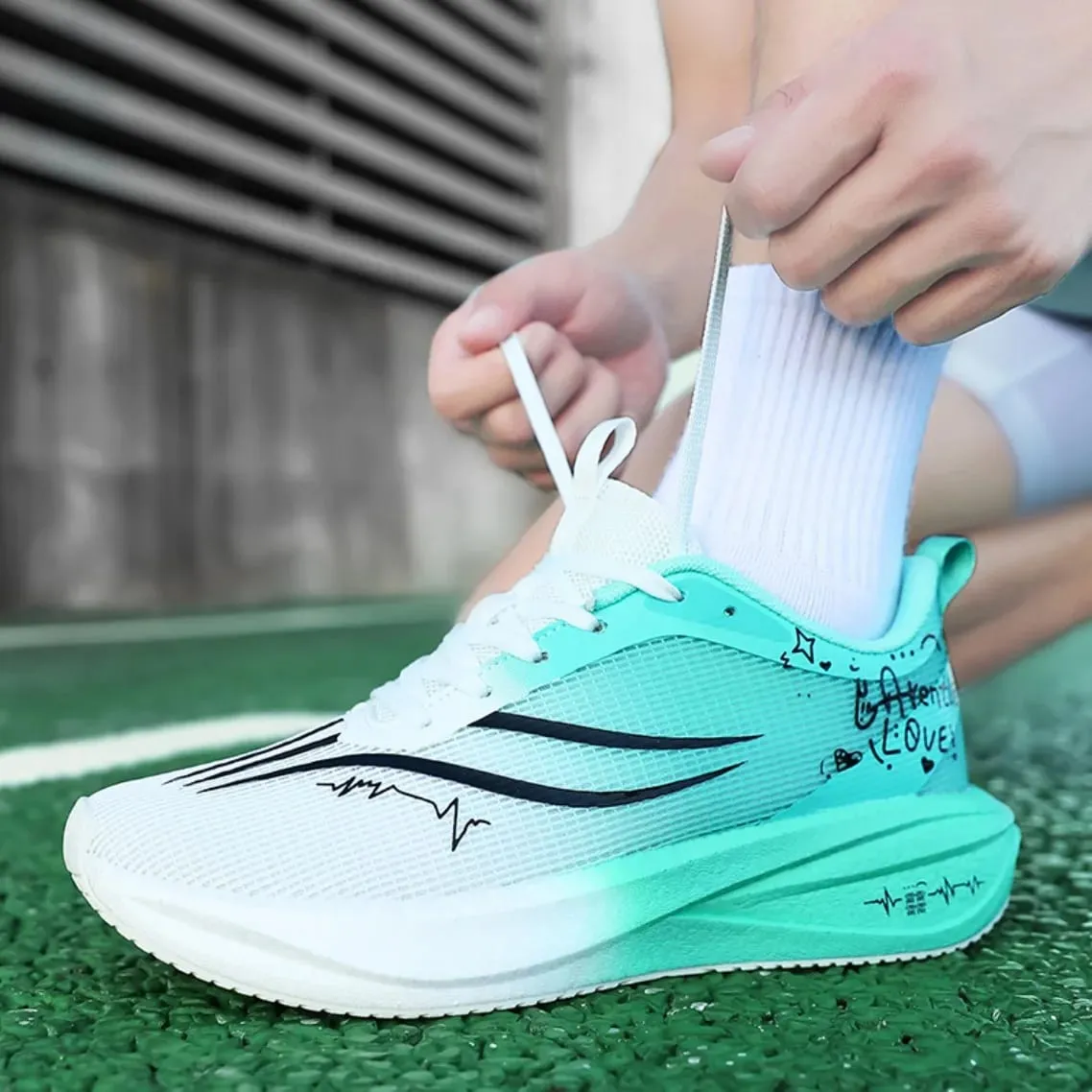 Unisex Marathon Running Shoes Carbon Plate Lightweight Sports Sneakers Athletic Walking Training Shoes Basketball Shoes — image 6