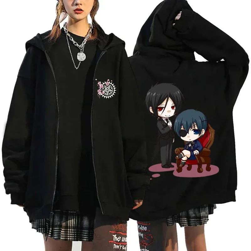 2025 Hot Aniem Cosplay Tops Black Butler Zipper Hoodie Fashion Autumn Winter Long Sleeve Sweatshirts Zipper Jacket For Man Woman — image 20