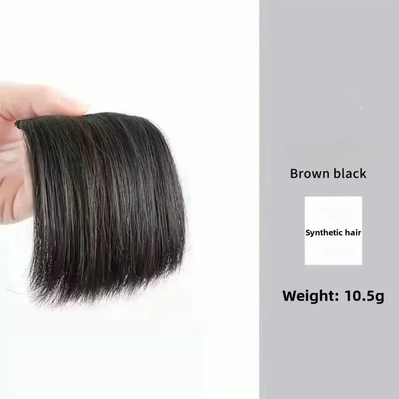 Synthetic Short Straight Pad Invisible Hair Extension Lining of Hair Top Side Cover Hairpiece for Women