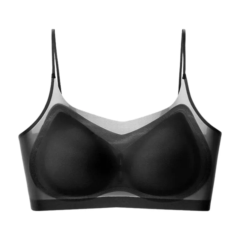 2026 Ultra-Thin Breathable Ice Silk Bra Lingerie Women'S Seamless Back Halter Vest Wraps Small Breasts Sexy And Comfortable Top — image 8