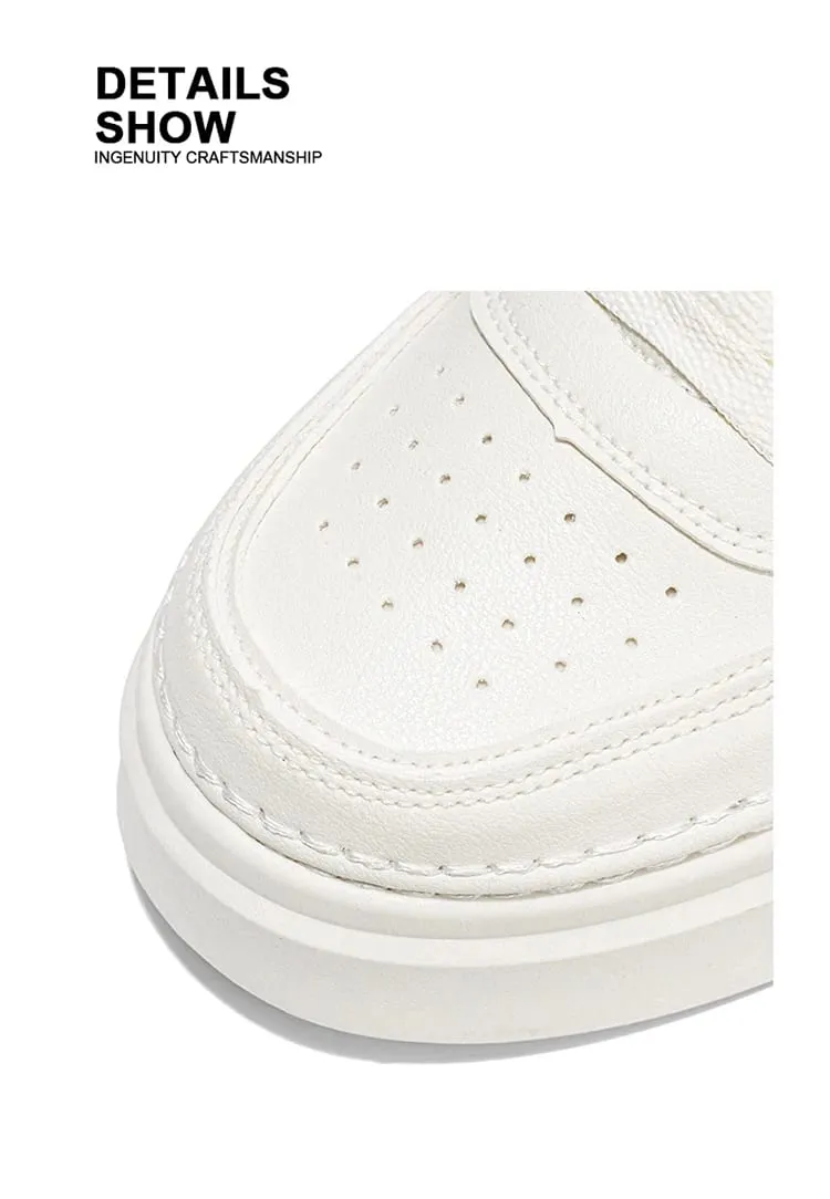 Men Casual Sneakers Breathable Trendy Mating White Comfortable Non-slip Daily Walking Thick Soled Height Increasing Sports Shoes — image 10