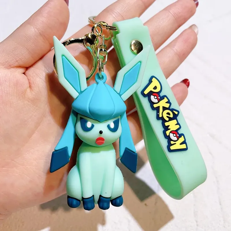 40 Style Wholesale Anime Pokémon Pikachu Eveen Keychain Cartoon Cute Charizard Keyring Student Backpack Car Key Chain Toys Gifts — image 18