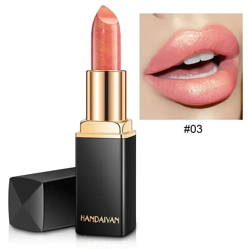 Brand Professional Lips Makeup Waterproof Shimmer Long Lasting Pigment Nude Pink Mermaid Shimmer Lipstick Luxury Makeup Cosmetic — image 9