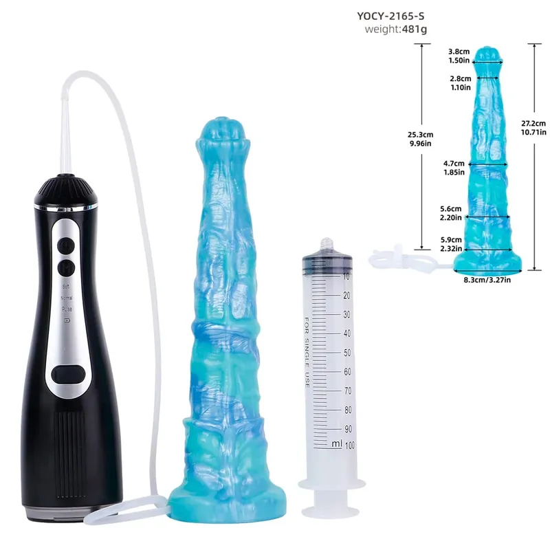 矽膠電動噴射幻想假陽具帶吸盤前列腺按摩器射精陰莖性玩具女式男式