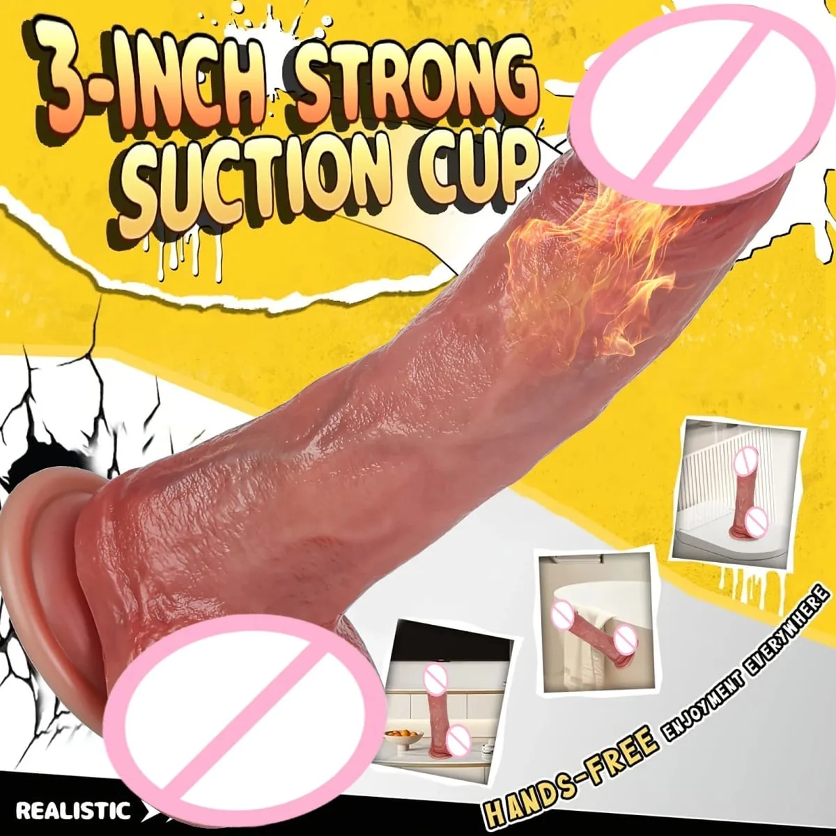 9 Vibration Modes 3 Stretching And 3 Shaking Modes Dildo Electric Female Sex Toy Silicone Dildo Telescopic Vibration Heating 18+ — image 3