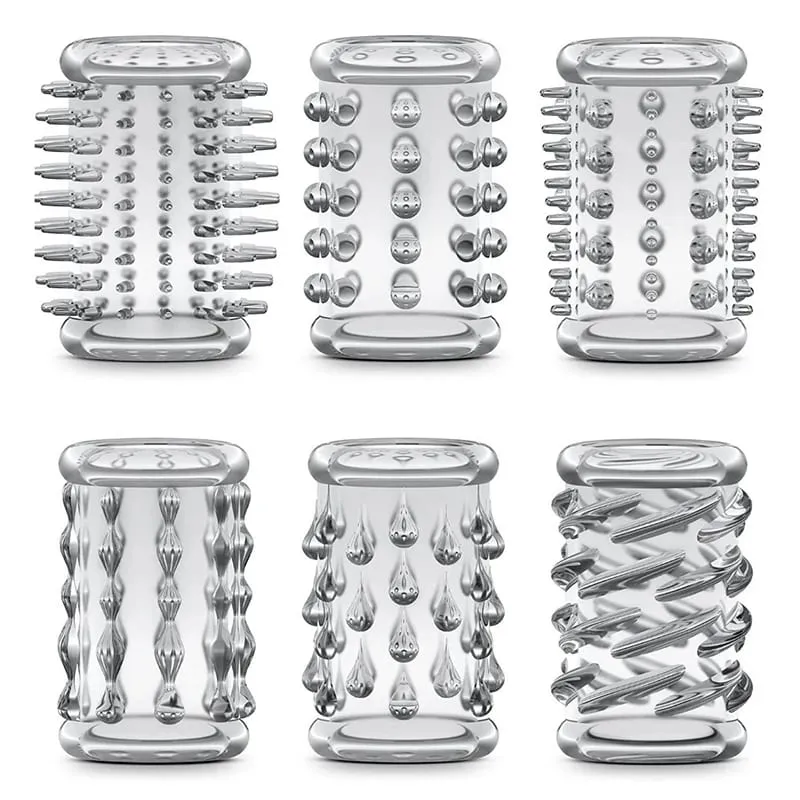 6PCS Cock Rings Lock Durable Silicone Penis Ring Sex Toys For Men Male Delay Ejaculation Scrotum Lock Ring Couples Adult 18+