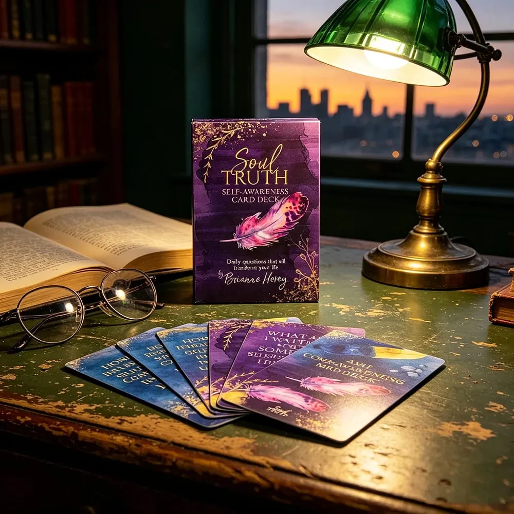 Soul Truth Self-Awareness Oracle Cards Daily Questions Cards for Self Reflection Meditation Spiritual Divination Game Cards — image 3