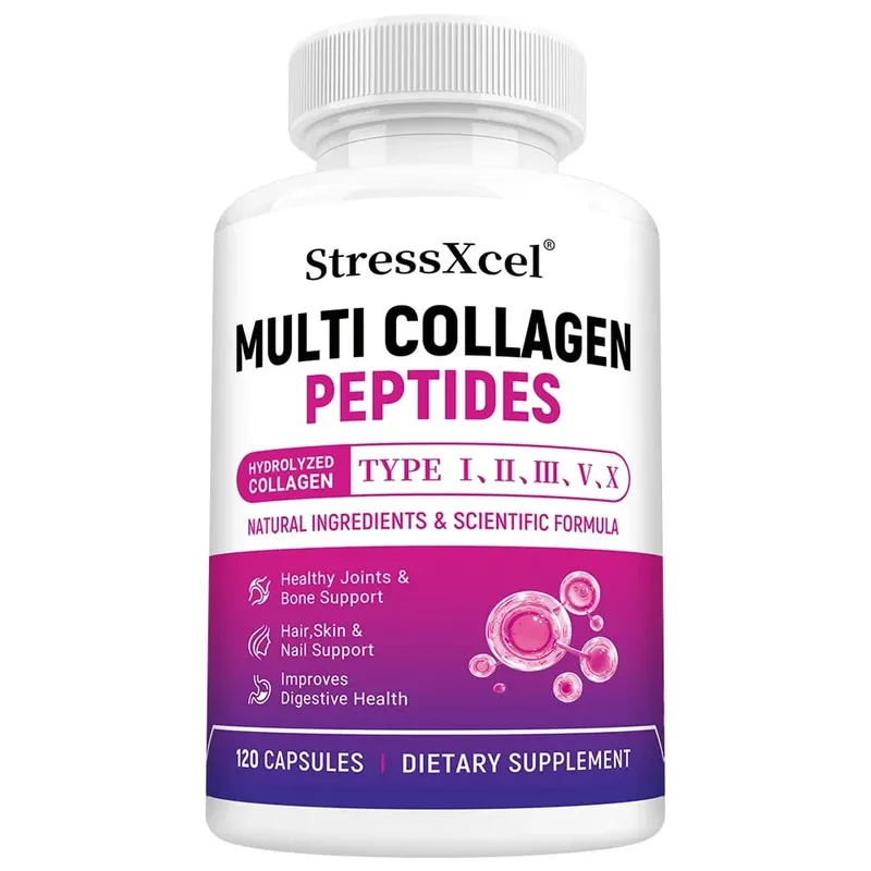 Multi Collagen Peptides Capsules Type I II III V X Biotin Anti-Aging Skin Hair Nails Joints Gut & Immunity Support — image 8
