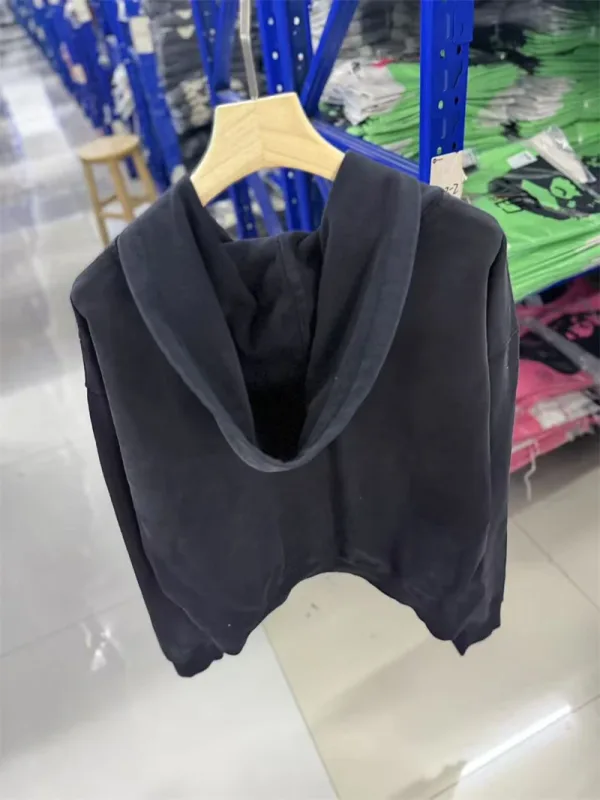 New SN Letter Printed Washed Retro Splashed Ink Zipper Hoodie Street Casual Cotton Loose Versatile Sports Oversize Trendy Top — image 13