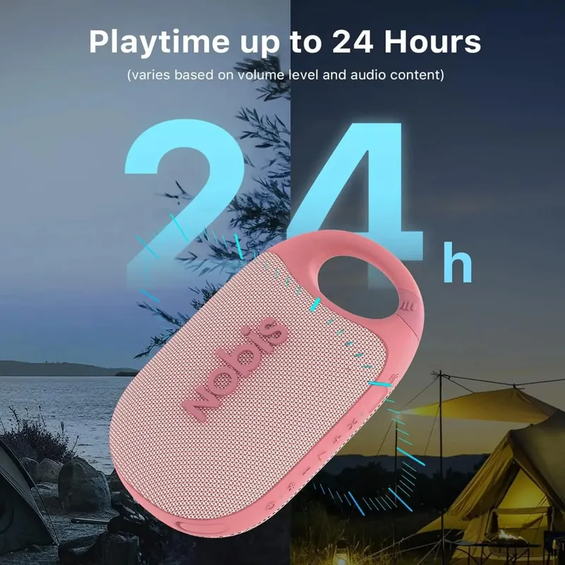 Portable Bluetooth Speaker with App Clip N1 Speaker Beat Mode Up to 24H Playtime IP68 Waterproof BT 5.3 HD Sound Stereo Pairing Custom EQ Perfect for Outdoor Home and Adventure — image 8