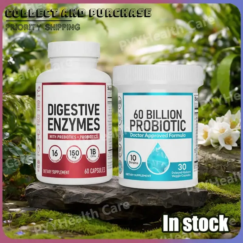 Probiotic Capsules Multi-Strain Probiotic with Organic Prebiotics Daily Digestive Health Supplement — image 1