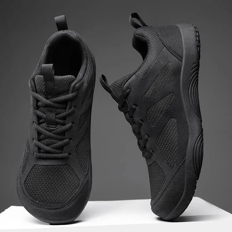 Plus Size Minimalist Barefoot Shoes Lightweight Breathable Zero Soles Men Running Sneakers Outdoor Wide Toe Casual Walking Shoes