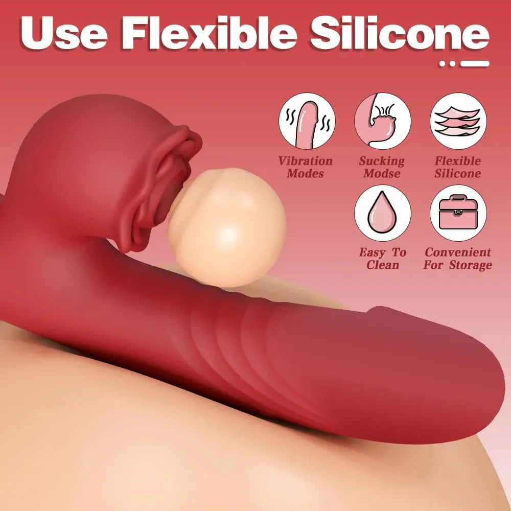 Powerful Vibrating Sucking Vibrator Female Sucker Clitoris Stimulator G Spot Dildo Massager Adult Goods Sex Toys Shop for Women — image 4