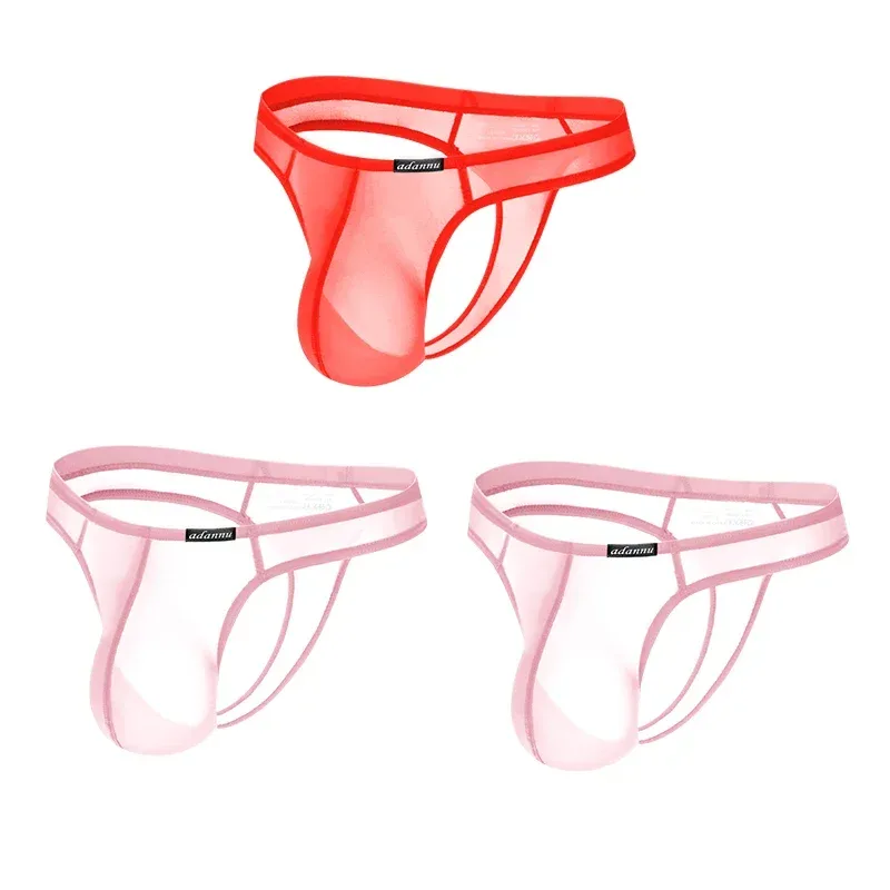 Ultra Thin Sheer Briefs Men Underwear Cooling Knickers Low Rise Bulge Pouch Underpants Soft Mesh Panties Male Thong Pants — image 25