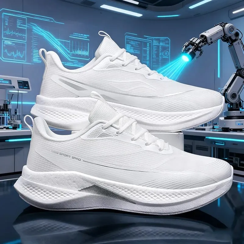 Men Marathon White Running Shoes Speciality Sports Breathable Sneakers Cushion Racing Jogging Outdoor Tennis Athletic Trainers — image 13