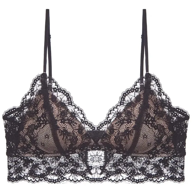 Thin Lace Underwire Bra for Women Intimates Lingerie Top Elegant Ladies Thin Underwear Daily Female Bralette — image 2