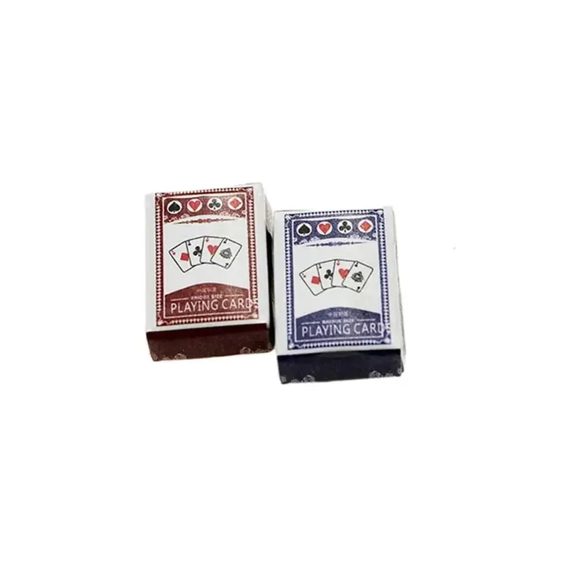 Potřeby Domů Dekorace Mini pokerové karty Miniatura Hrací pokerové karty Miniaturní hry Poker Mini hrací karty — image 8