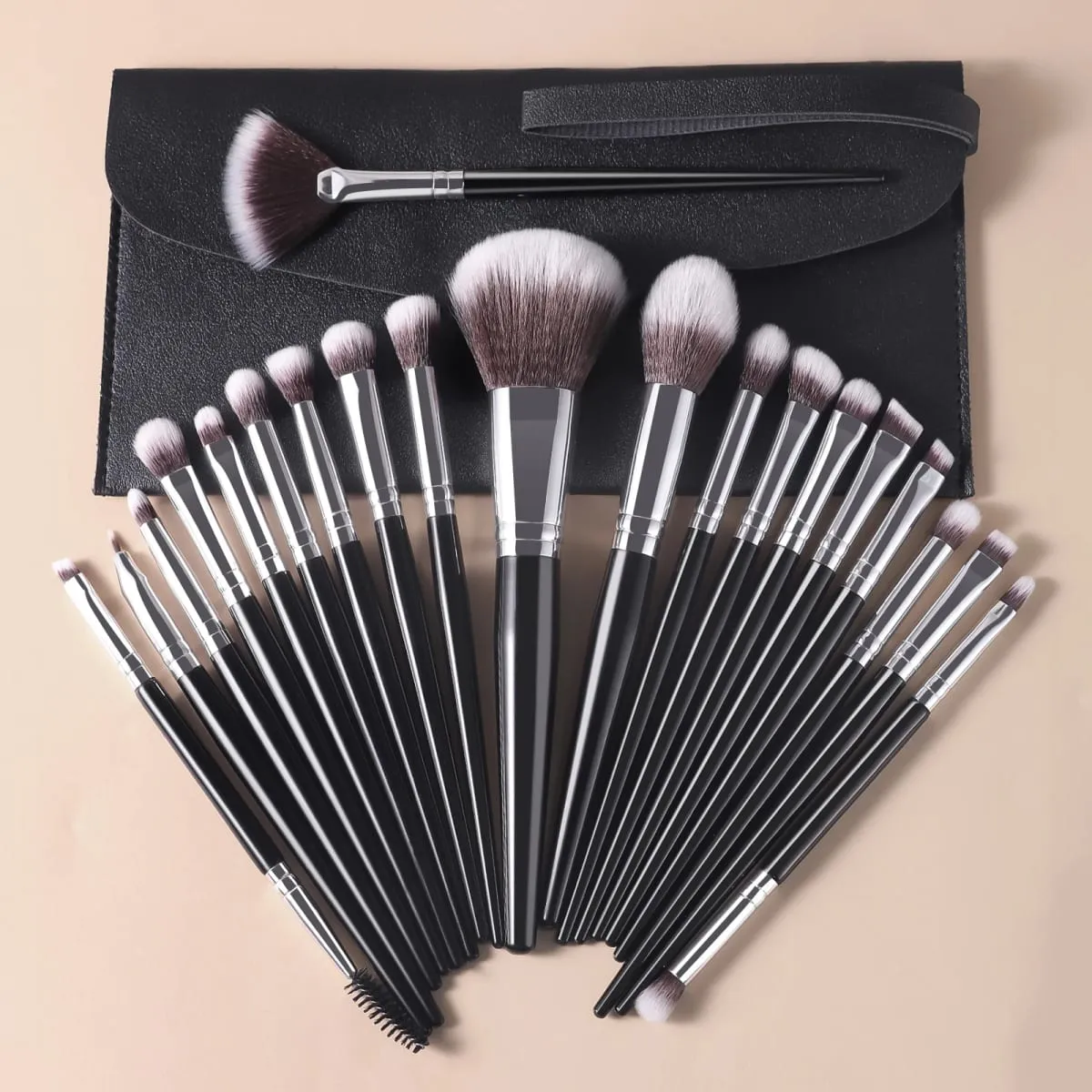 20Pcs Makeup Brush Set Powder Foundation Blush Eyeshadow Eyebrow Brushes Cosmetic Tools with Storage Bag — image 1