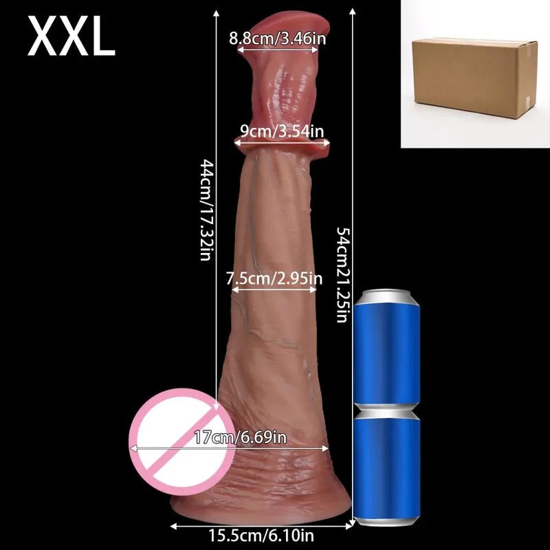 Huge Realistic Long Horse Dildo Penis Big Large Animal Penis Soft Dick Sutcion Cup Anal Dildos Adult Sex Toy for Women Men Gay — image 2