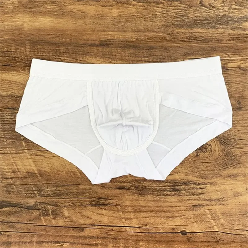 Men's Sexy Modal Pink Underwear Simple and Comfortable U Convex Pouch Briefs Low Waist Slim Fit Plus Size Male Underpants L-XXXL — image 11