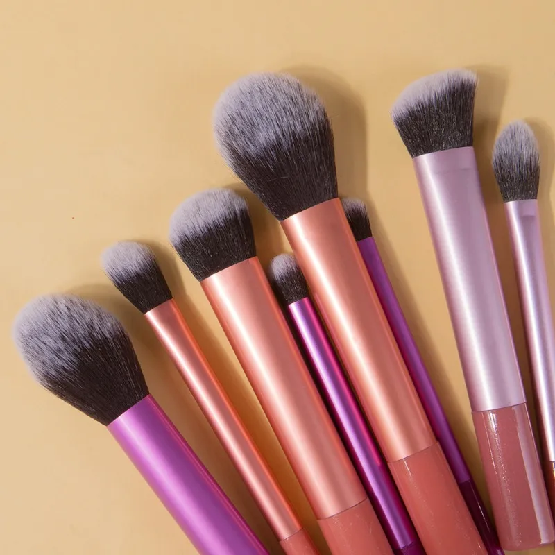 Makeup Brush Kit Soft 8pcs Synthetic Hair Make Up Brushes Foundation Blush Eyeshadow Cosmetic Makeup Tools — image 5