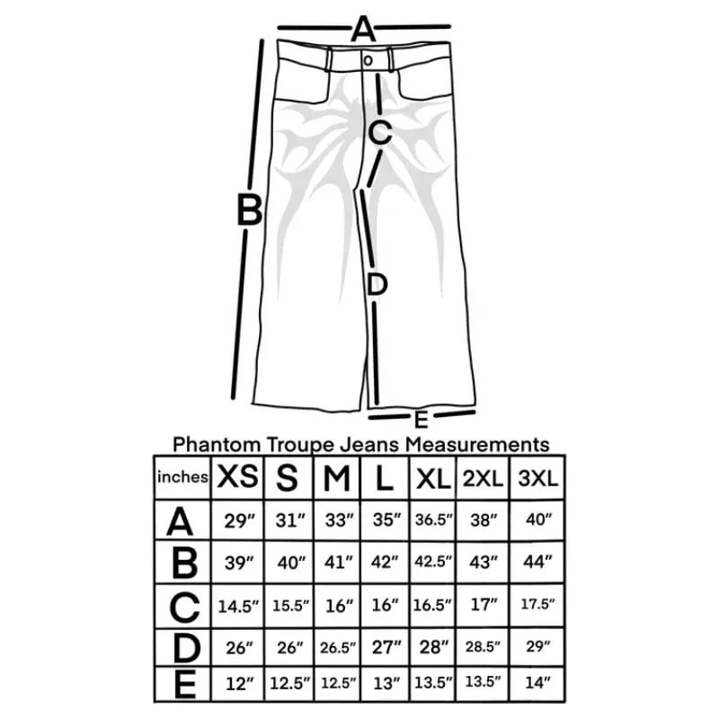 Vintage Y2K Baggy Jeans Splicing embroidery Pattern high quality jeans Hip Hop Gothic Streetwear men women Casual wide leg jeans — image 7
