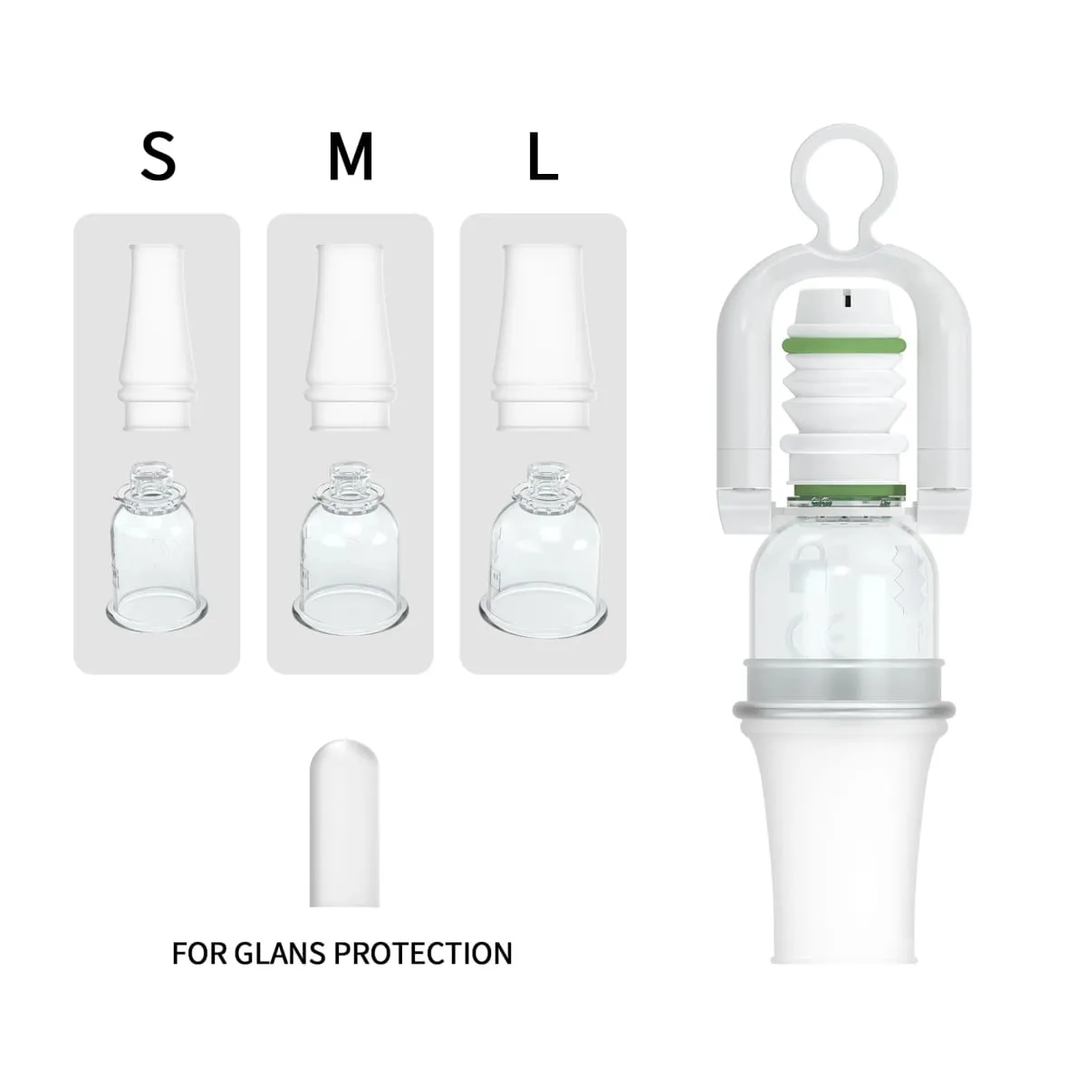 Male Penis Enlargement Training Device with 3 Sizes Vacuum Cup Adjustable Length Metal Holder for Enhanced Performance — image 6