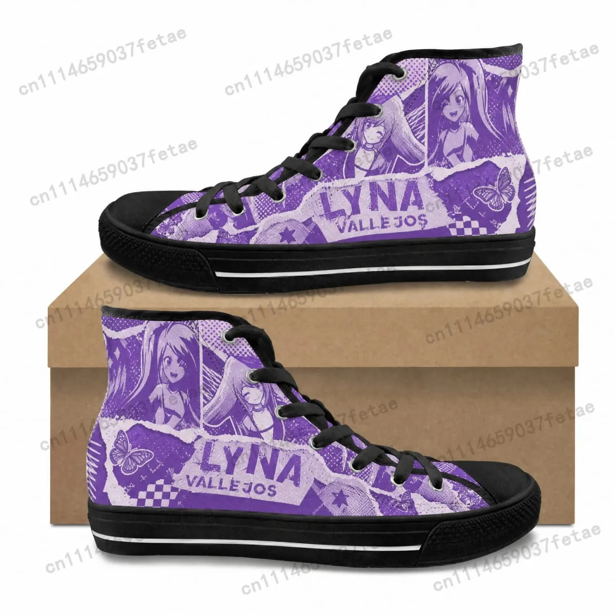 Lyna Vallejos High Top High Quality Sneakers Teenager Canvas Sneaker Mens Womens Ghana Hiking Casual Custom Shoes — image 7