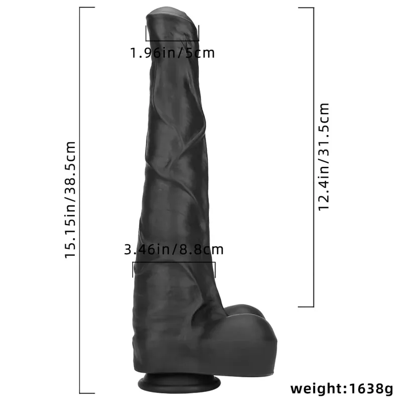 Super Large Horse Dildo 38.5cm With Suction Cup Soft Skin Feeling Huge Penis Thick Phallus Anal Plug Big Dick Sex Toys for Women