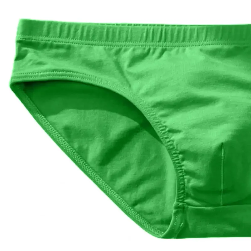 Cotton Briefs Adult Man Briefs Stretchy Breathable Solid Color Male Underwear Low Waist Cotton Underpants Plus Size Men Cotto