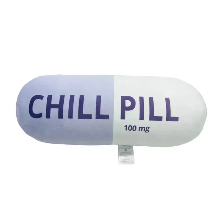 Funny Chill Pill Plush Pillow Cute Cartoon Stuffed Plushie Soft Sofa Cushion Hugging Doll Nap Sleep Pillow Birthday Gift — image 10