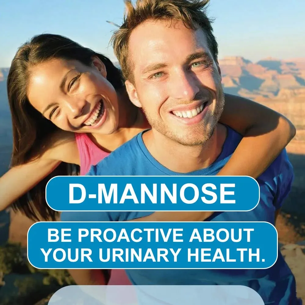 D-Mannose 1000mg Capsules with Cranberry - Supports Urinary Tract and Bladder Health Promotes Digestive Health - 120 Capsules — image 3