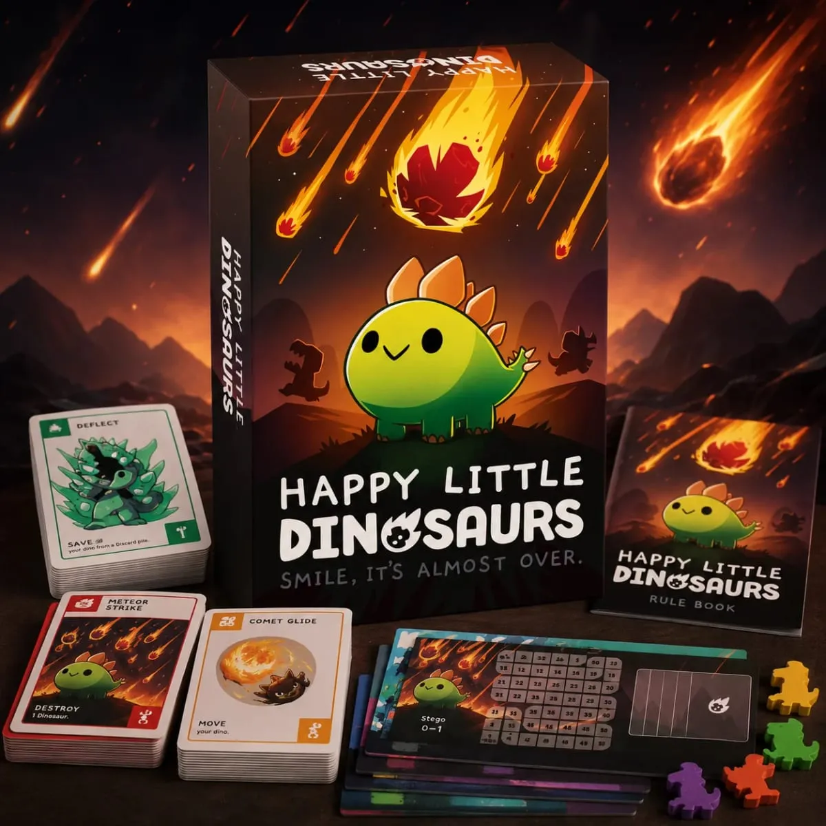 Happy Little Dinosaurs Cute Survival Strategy Card Board Game Fun Adventure Family Party Kids Adults Gift English Version