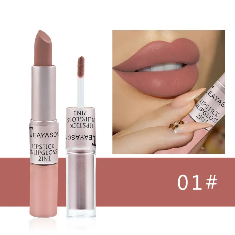 Mat flydende læbestift Vandtæt Non Transfer Long Wear Pink Lip Gloss Tint Fugtgivende Makeup til Kvinder Damer — image 11