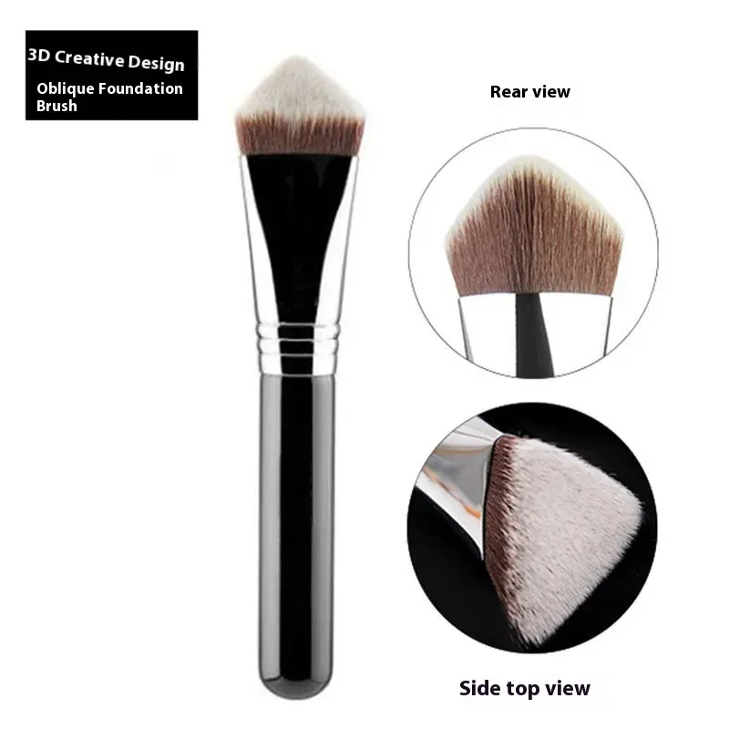 Makeup Kabuki Foundation Brush Luxury Single Pro Large Slant Triangle Square Tapered Vegan Cosmetic Brushes — image 10