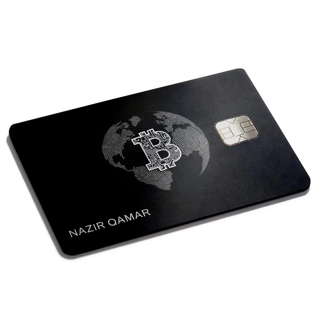 Custom Metal Chip Card Contact Smart Card for Fan Club Membership Access Control Office & School Standard Credit Card Size