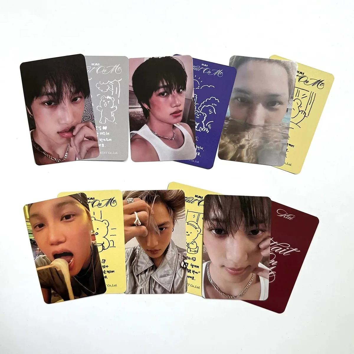 5/6PCS Kpop Hot Idol Group EXO Member KAI New Album "Wait On Me" HD Photocards Kim JongIn High Quality Fans Collect Small Cards — image 5