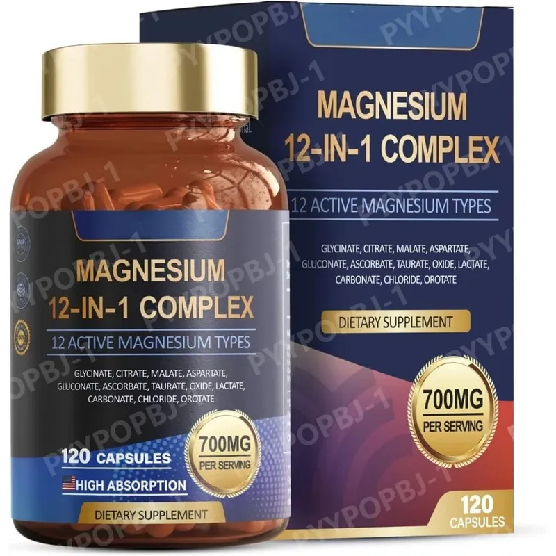 700 mg Magnesiumkomplex12-in-1-Magnesiumpräparat mit Glycinat, Citrat, Malatoxid, Taurat, Aspartat, Orotat, Magnesium — image 8