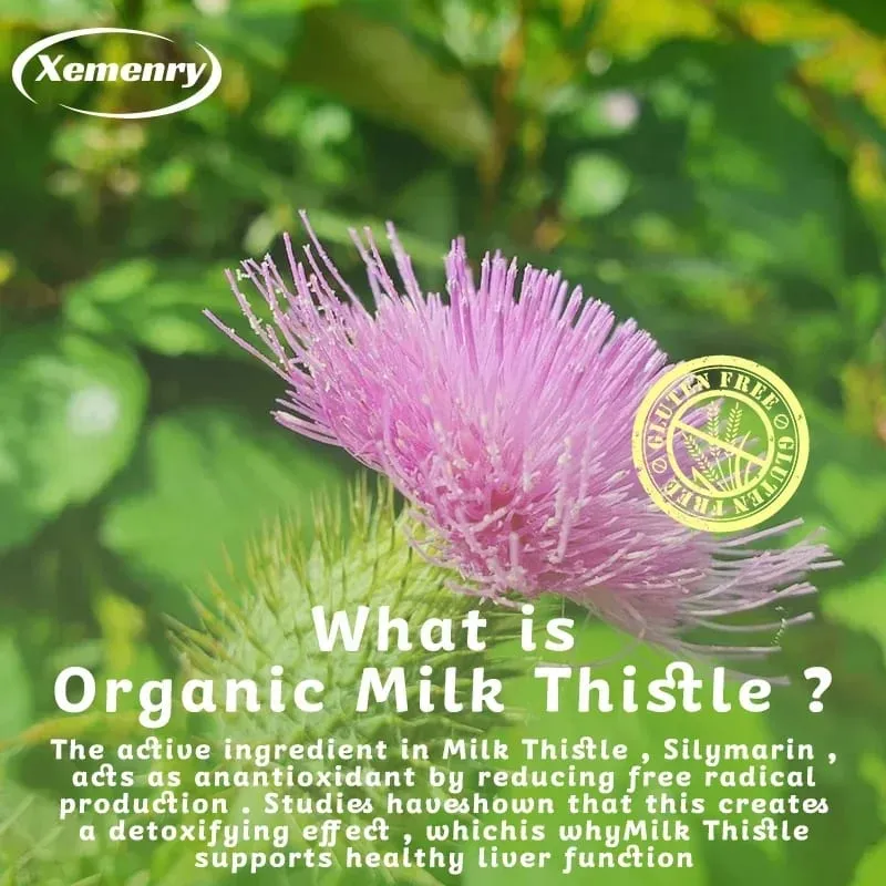 Liver Detox Cleanse - with Milk Thistle - Improves Liver Function Supports Fat Metabolism Antioxidant - 120 Capsules