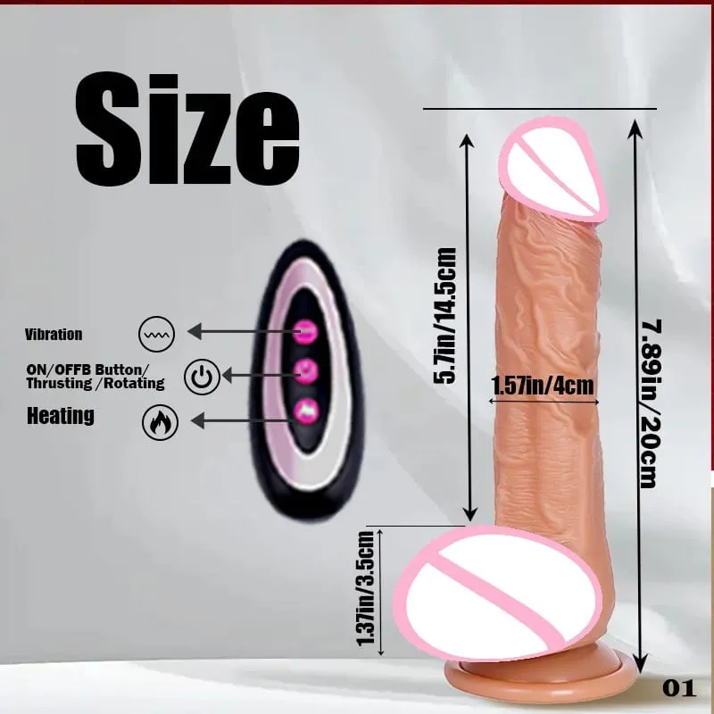 9 Vibration Modes 3 Stretching And 3 Shaking Modes Dildo Electric Female Sex Toy Silicone Dildo Telescopic Vibration Heating 18+ — image 9