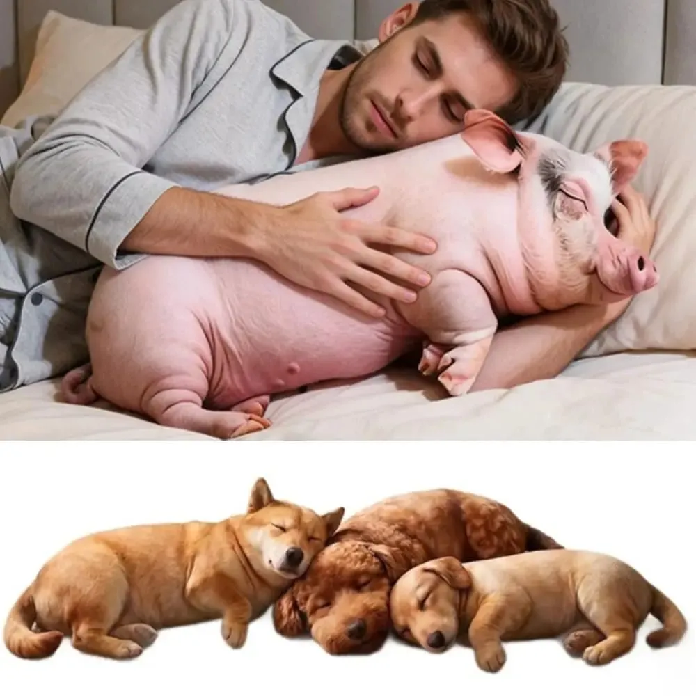 Plush Material Animal Body Pillow PP Cotton Filled 40cm Size Animal Cushion Doll Toys Soft Texture Cute Design Pig Keychain — image 3