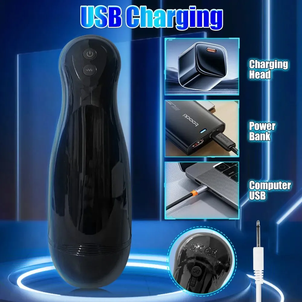 Sex Toys for Men Automatic Male Masturbator Cup Blowjob Sex Machine Blowjob Vagina Masturbation Pussy Penis Trainer with 10 Frequency Vibration Sexy Voice Masturbation Toys